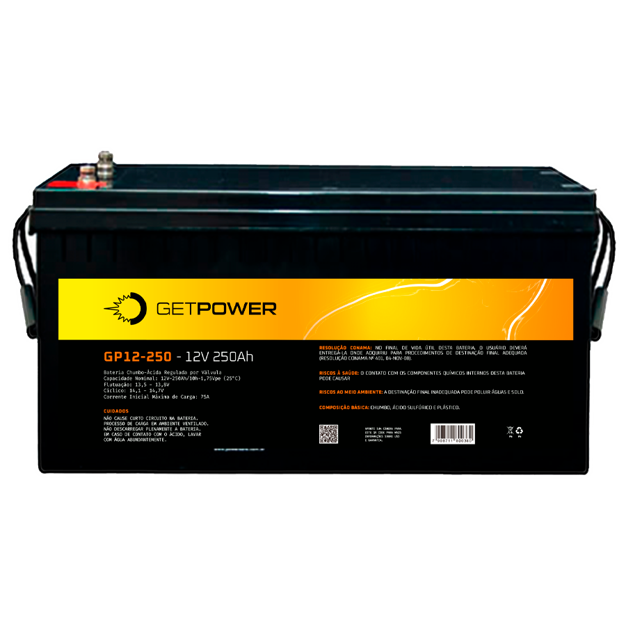Bateria Getpower GP 12-250 — imagem disponibilizada na página de origem