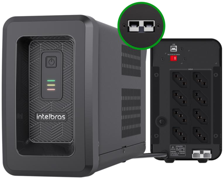 Intelbras ATTIV SENO 1800VA-BI/BI+ — Frente e traseira