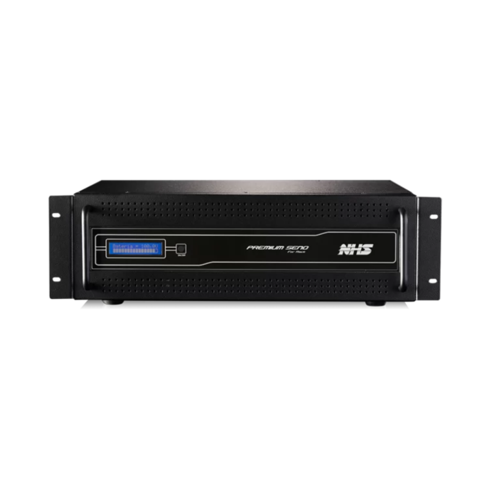 NHS Nobreak Premium Sen Rack (3000VA/8b.9Ah/Biv/FP=0,9) — Vista frontal