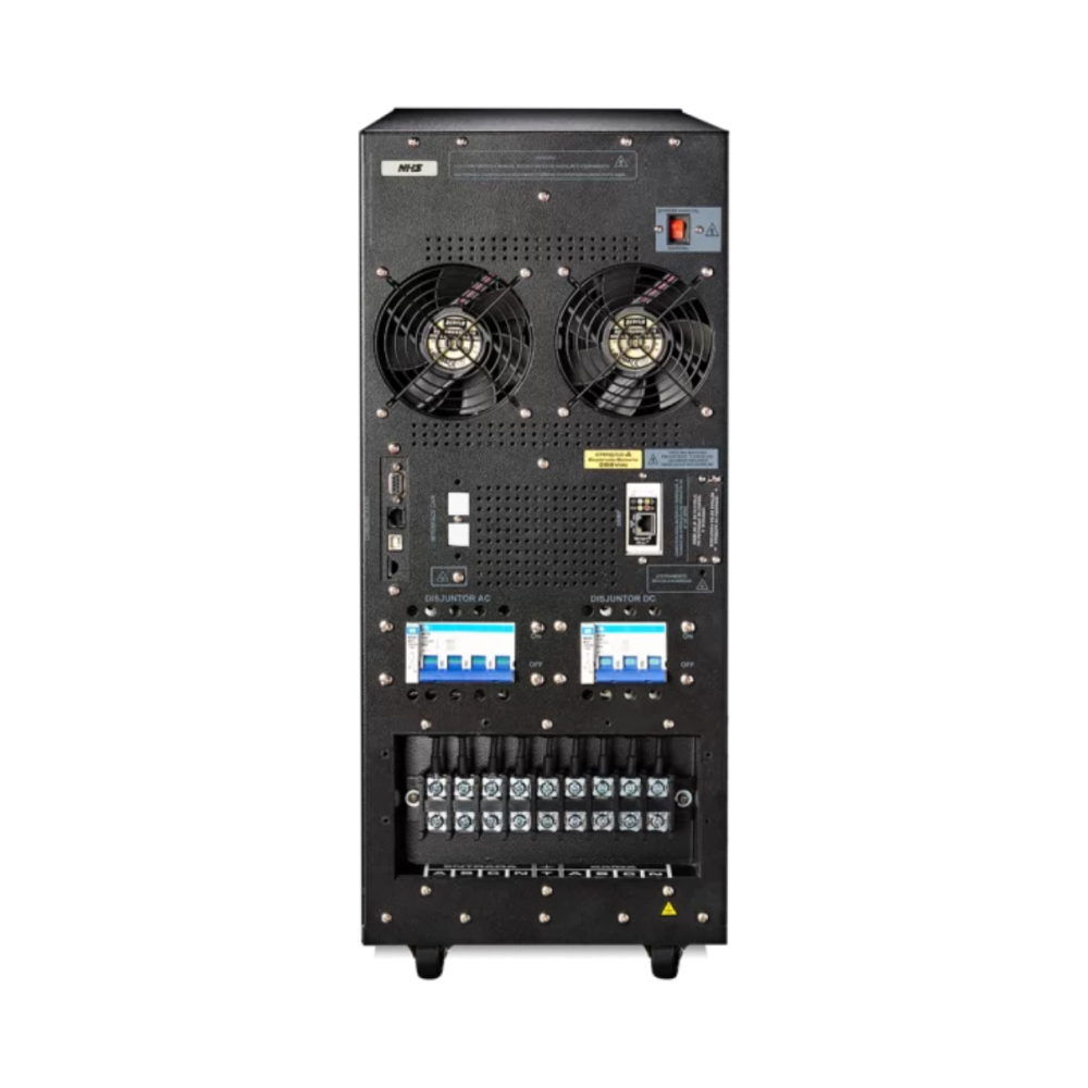 NHS Nobreak Expert OL GII (Trifásico 10000VA/220V/24b.9Ah) — Traseira