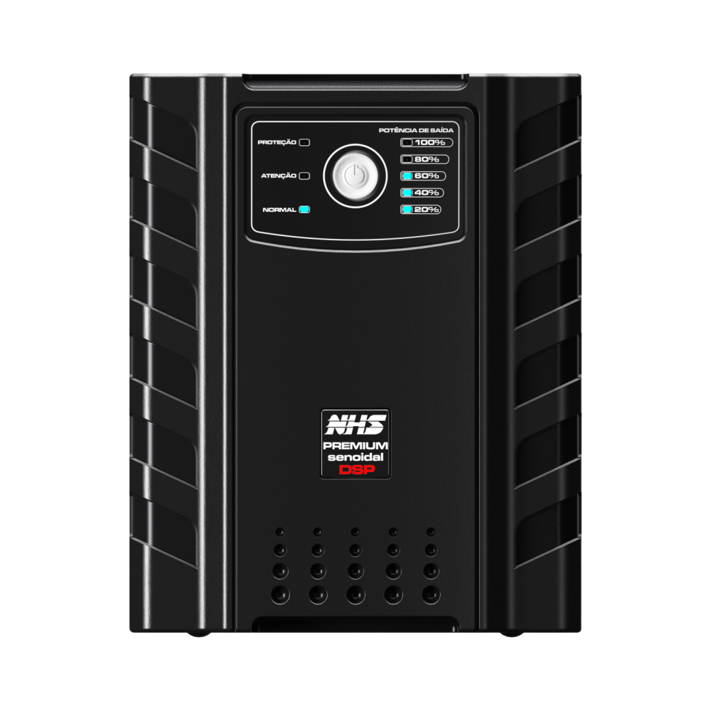 NHS Nobreak Premium Sen (GII 1000VA/4b.7Ah/Isolador) — Vista frontal