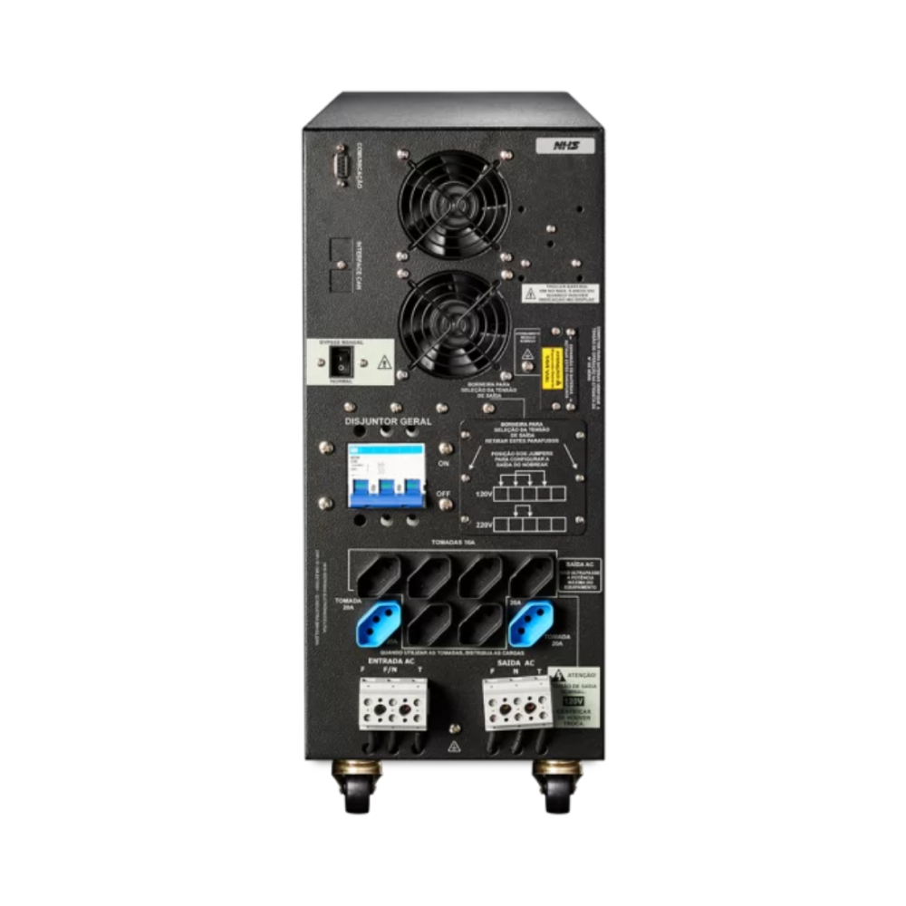 NHS Nobreak Laser OL (EXT 5000VA/12b.9Ah/Monof.S.120V/FP=0,9) — Traseira