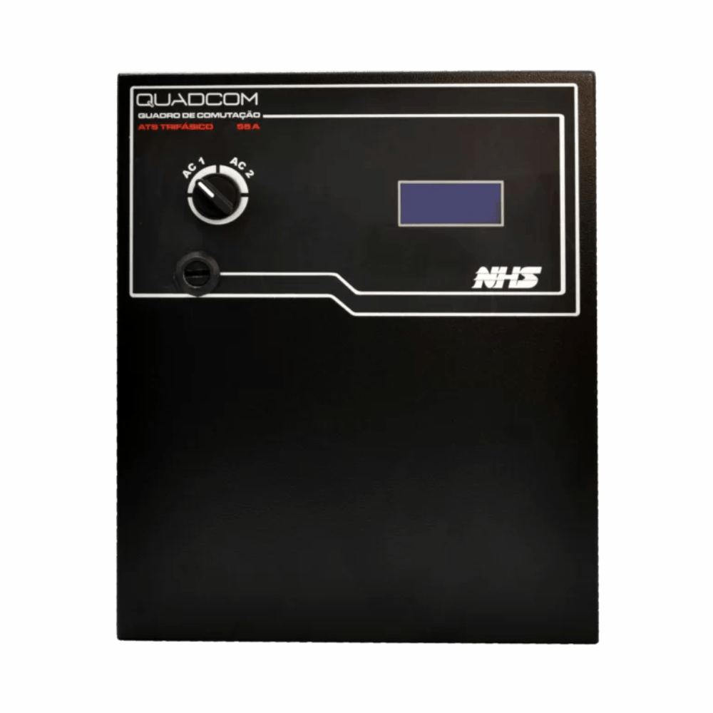 NHS Quadro de Comutação Automático QuadCom Trifásico 55A — Vista frontal