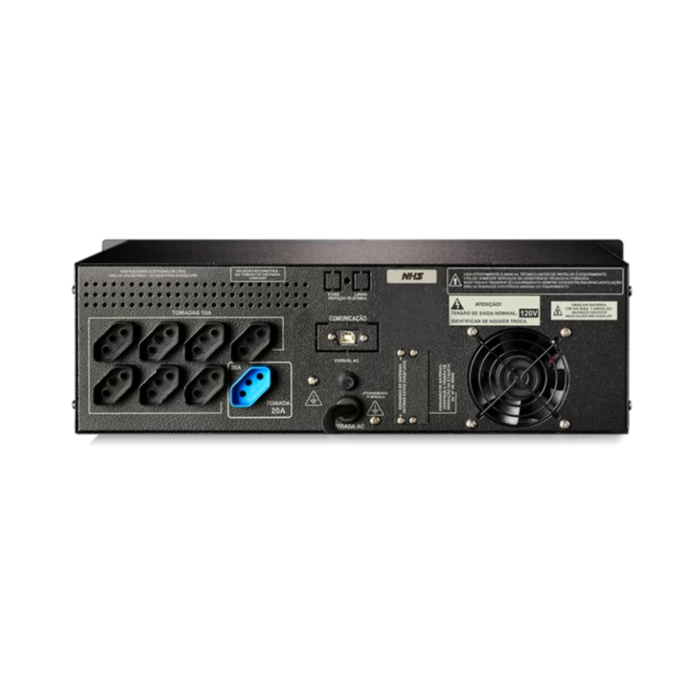 NHS Nobreak Premium PDV Sen Rack (1500VA/4b.9Ah/FP=0,9) — Traseira