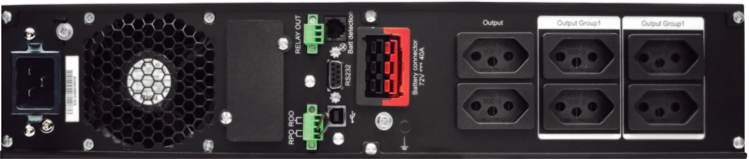 Eaton 9PX3000IB — Painel traseiro
