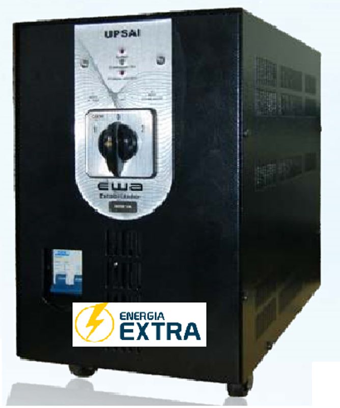 UPSAI EWA 5000 VA com transformador isolador, visto de frente e pela lateral direita