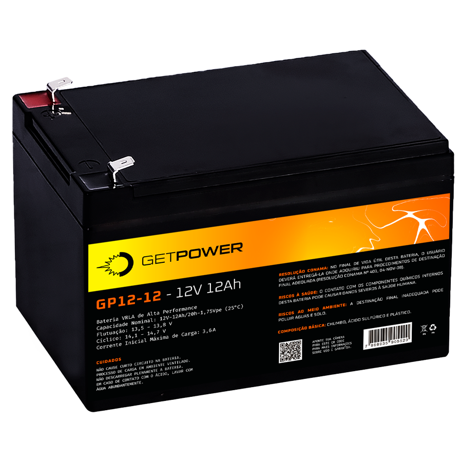 Bateria Getpower GP 12-12 — imagem disponibilizada na página de origem