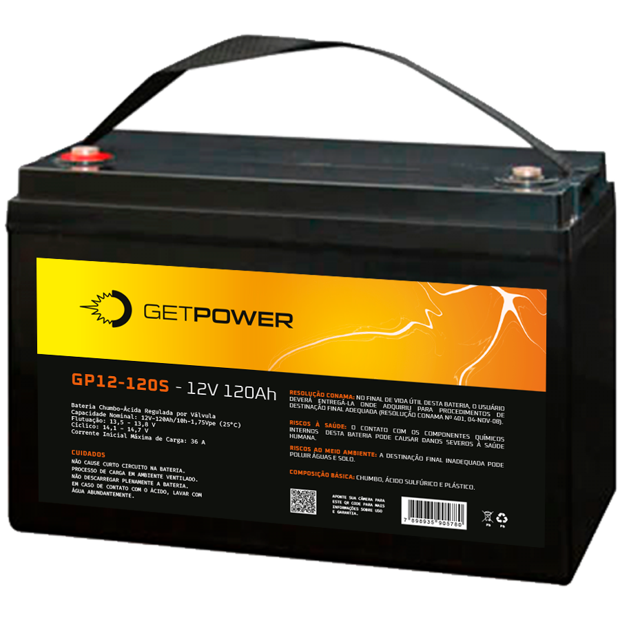 Bateria Getpower GP 12-120 S — imagem disponibilizada na página de origem