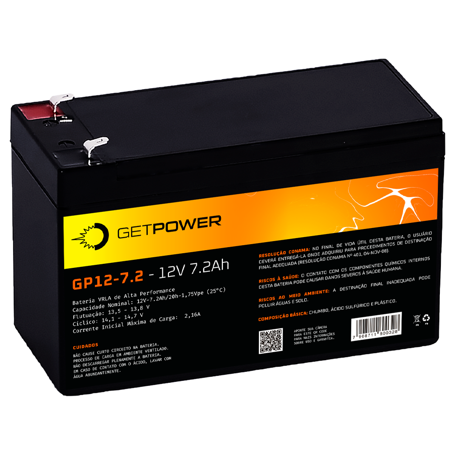 Bateria Getpower GP 12-7,2 — imagem disponibilizada na página de origem