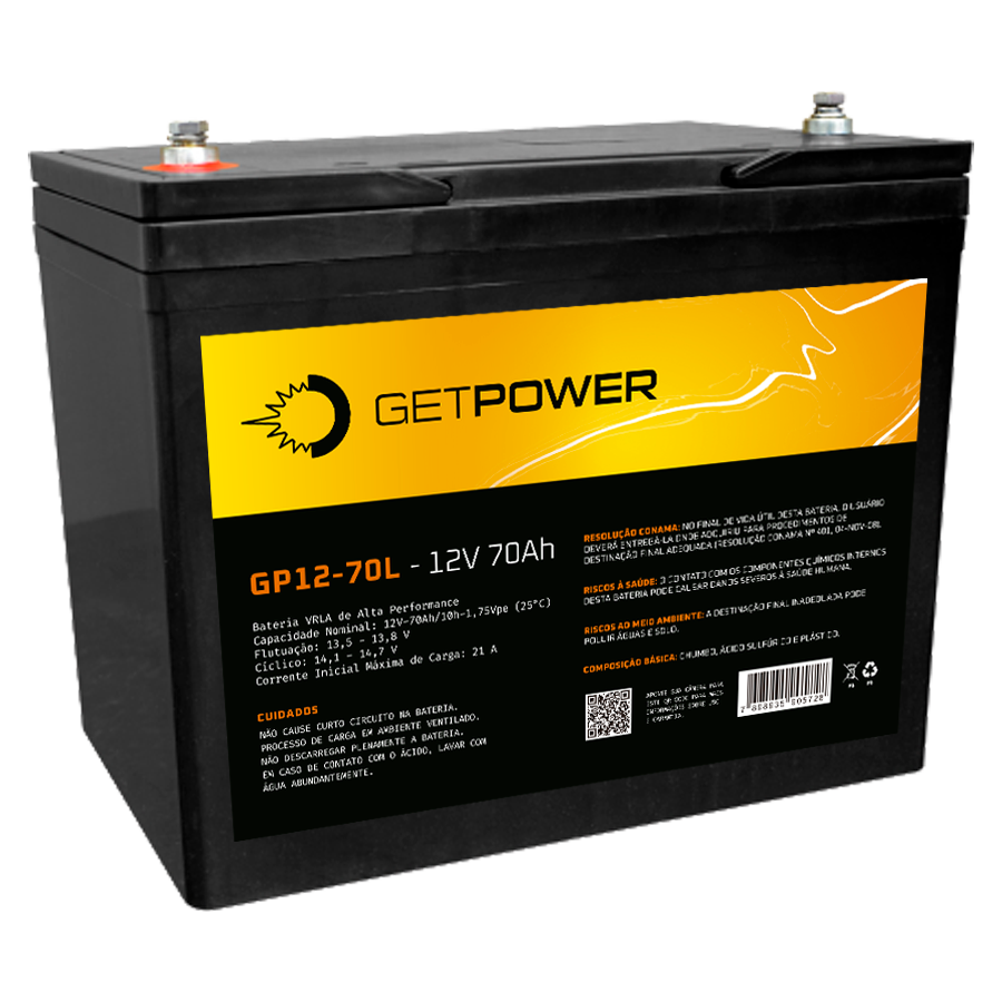 Bateria Getpower GP 12-70L — imagem disponibilizada na página de origem